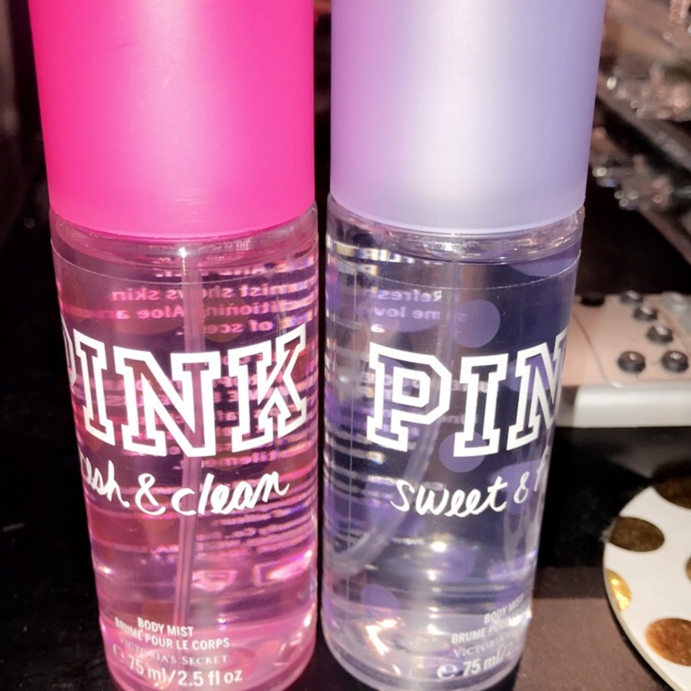 Mini pink body mists!